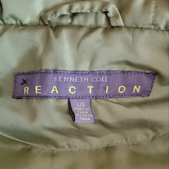 Kenneth Cole Reaction Full-Zip Green Puffer Vest Women's Size Large - Picture 4 of 8